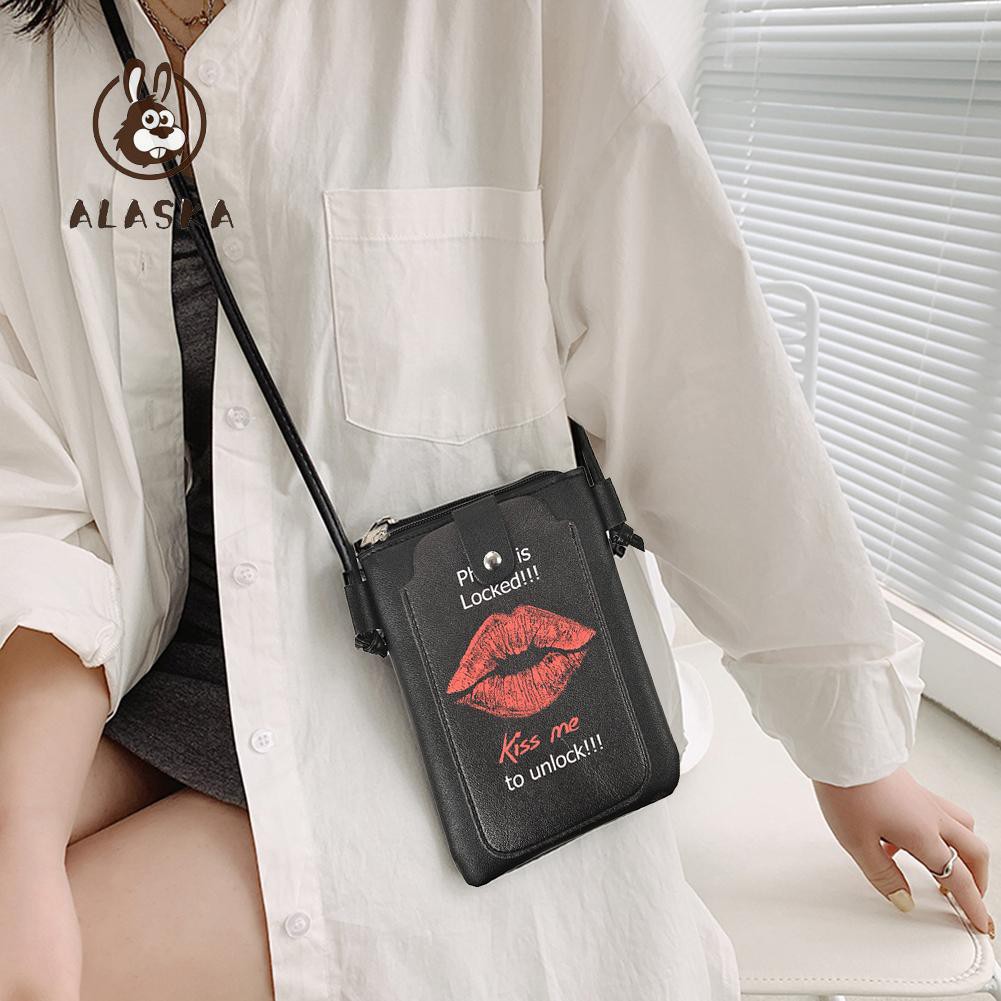 Túi xách đeo vai đựng điện thoại cỡ nhỏ chất liệu da PU phong cách cổ điển dành cho nữ