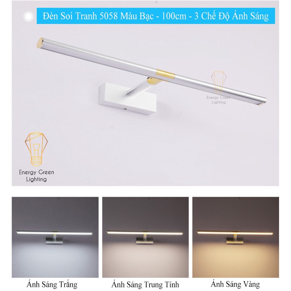 Đèn soi tranh - Đèn rọi gương Led Energy Green Lighting Model 5058 100cm 20w 3 Chế Độ Ánh Sáng