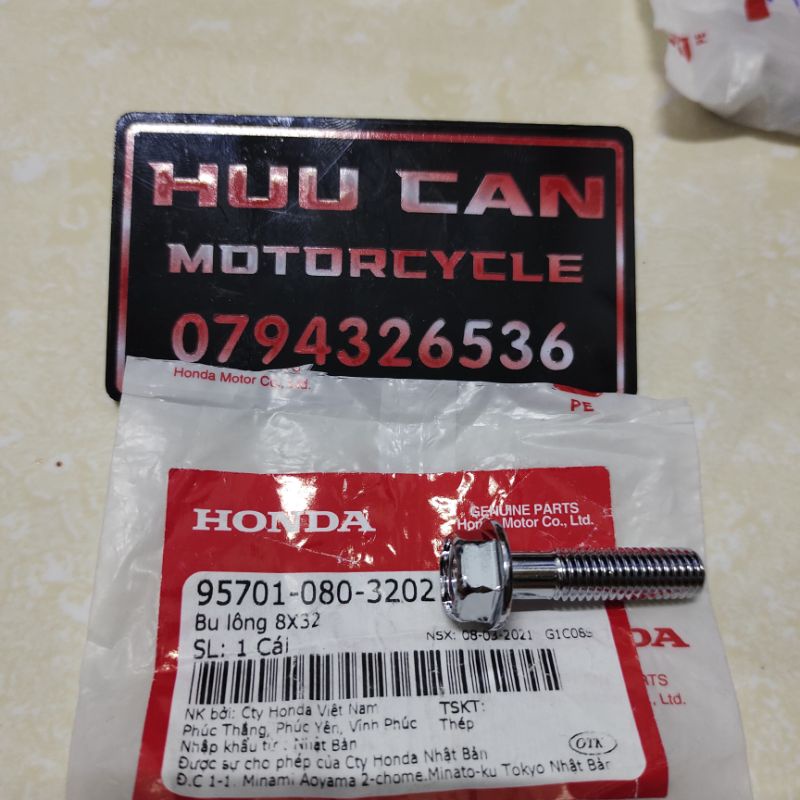 Bu lông HONDA nhật bản 8x32 dùng chung nhiều dòng xe