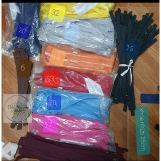 size 25cm dây khóa kéo nhựa ykk răng 5