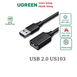Cáp nối dài usb 2.0 1m - 5m ugreen 10314 10315 10316 10317 10318 us103