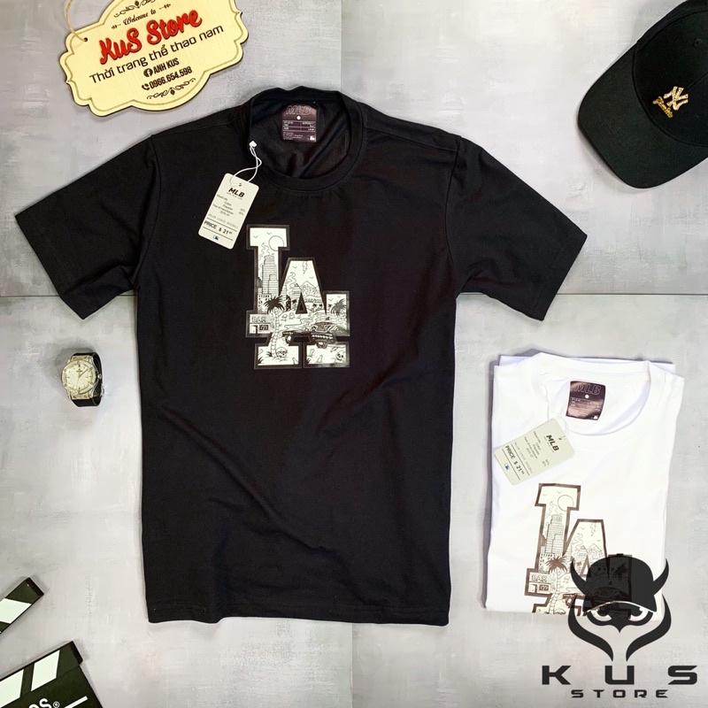 Áo Thun Nam Tay Ngắn Cổ Tròn LA [Siêu Hot] Áo Phông Cộc Tay mùa Hè Cotton co giãn 4 chiều Cao Cấp, dày dặn, thoải mái | BigBuy360 - bigbuy360.vn