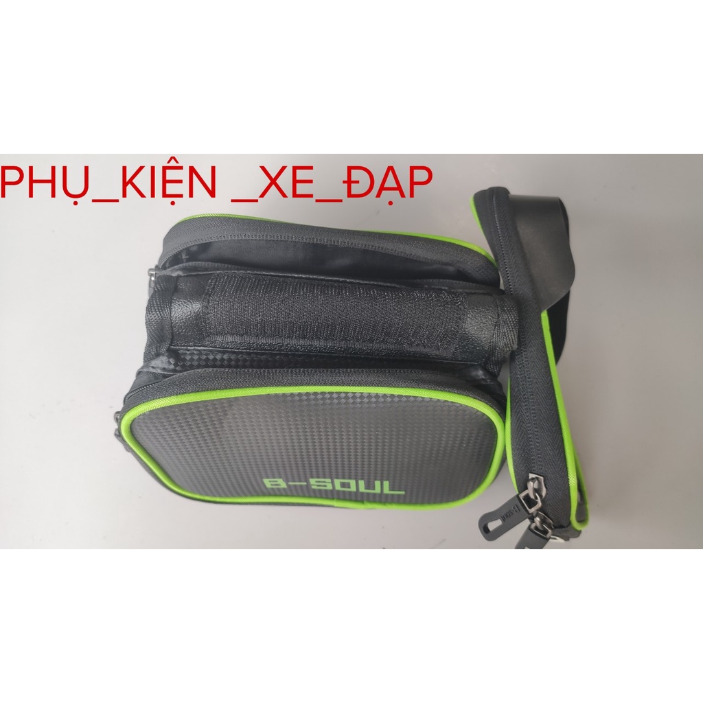 Túi treo khung xe đạp Bsoul 3 ngăn cao cấp