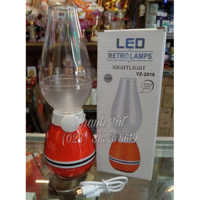 Đèn dầu không khói LED cảm ứng khi thổi ( Loại I )
