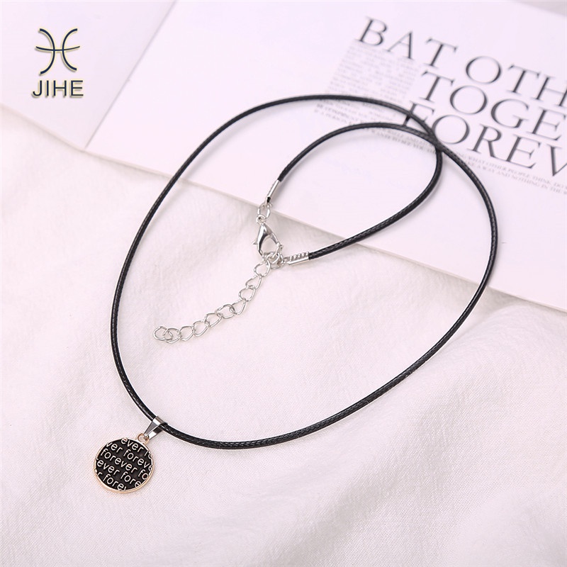 【JIHE】choker Dây chuyền mặt trái tim ngôi sao năm cánh cá tính thời trang
