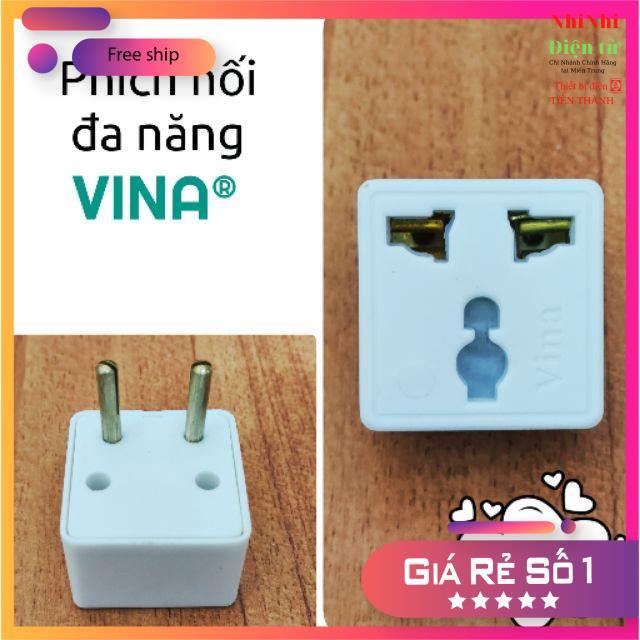 Ổ cắm chuyển đổi - Phích chuyển đổi ổ 3 chấu thành 2 chấu - chuyển đổi sạc 3 chân - đầu nối ổ cắm 3_nhinhi_dientu