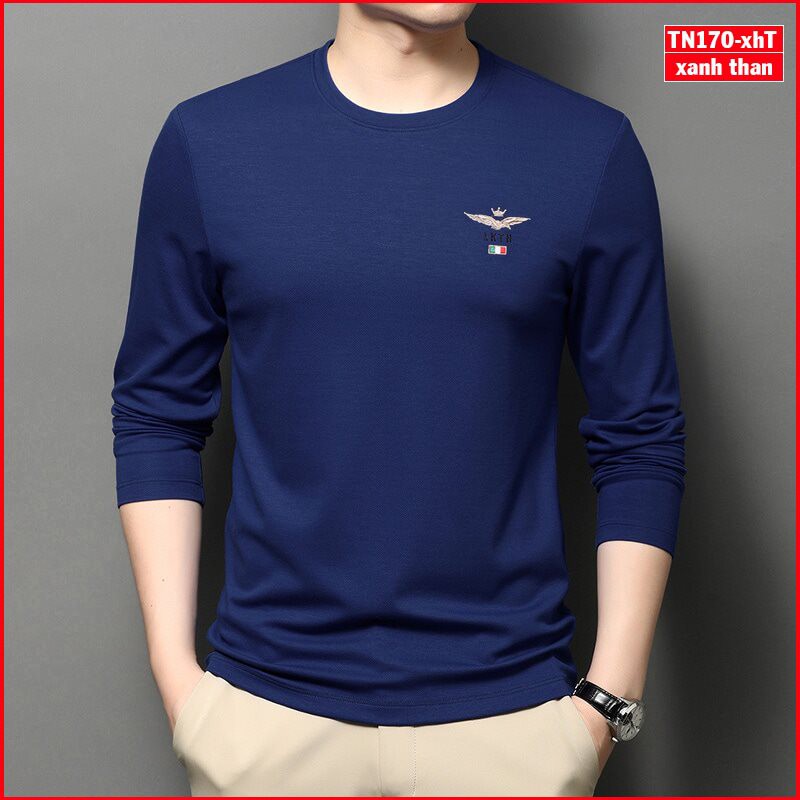 Áo thun nam tay dài TN170 logo đại bàng vải sợi tre tổng hợp bảo vệ môi trường | BigBuy360 - bigbuy360.vn