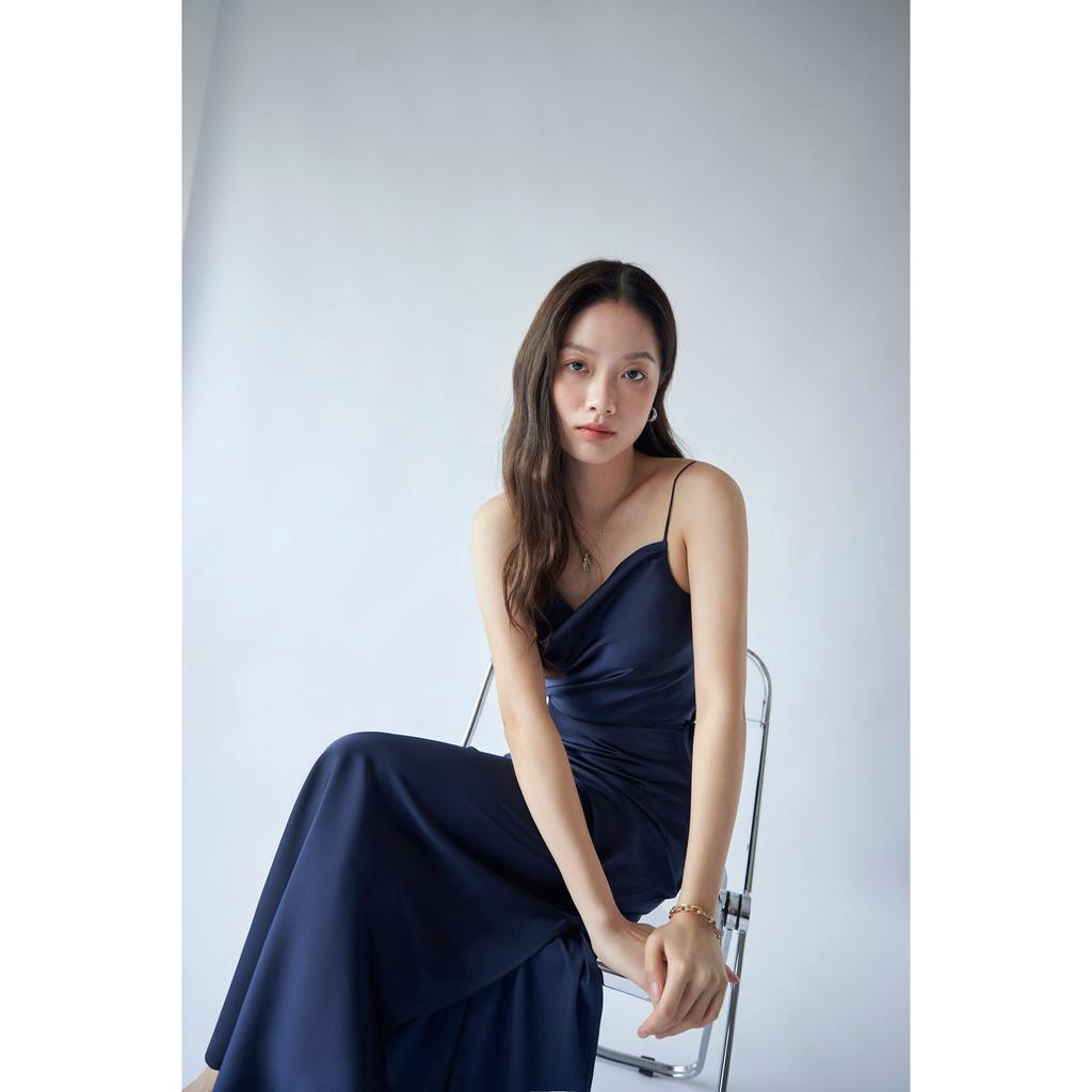 Chân váy dài MONO TALK dáng maxi có dây buộc sau, xẻ tà bên sườn B10003TK