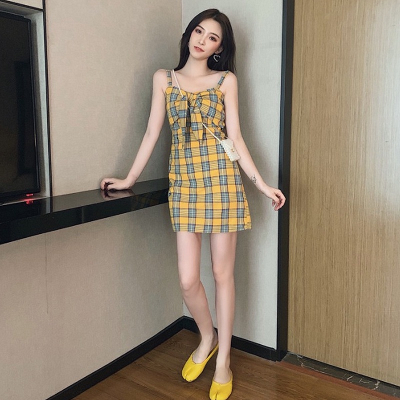 Đầm PERTY dáng ôm in sọc caro thời trang cao cấp cho nữ