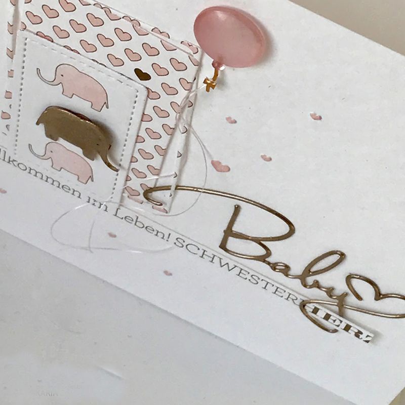 Khuôn Cắt Giấy Làm Từ Kim Loại Hình Em Bé Trang Trí Scrapbook