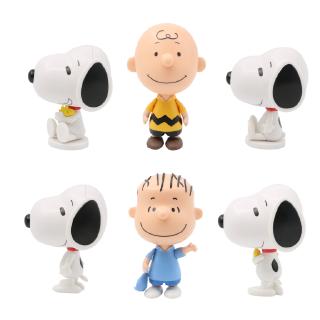 6 Snoopy Charlie Brown Không Vỏ Viên Nang Đồ Chơi Búp Bê Mô Hình Trang Trí Bánh Đồ Chơi Trang Trí