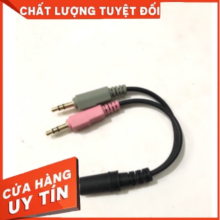 Thiết bị kết nối audio và mic vào máy tính cho tai nghe