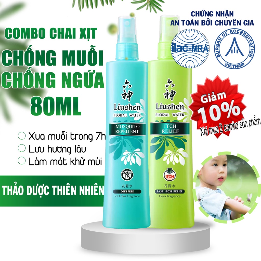 Chai Xịt Chống Muỗi Liushen Dung Tích 80ml & 180ml - Hàng Chính Hãng