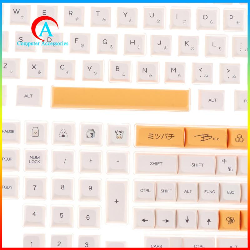 140keys PBT Keycaps Honey Milk Theme XDA Profile fit MX Switch