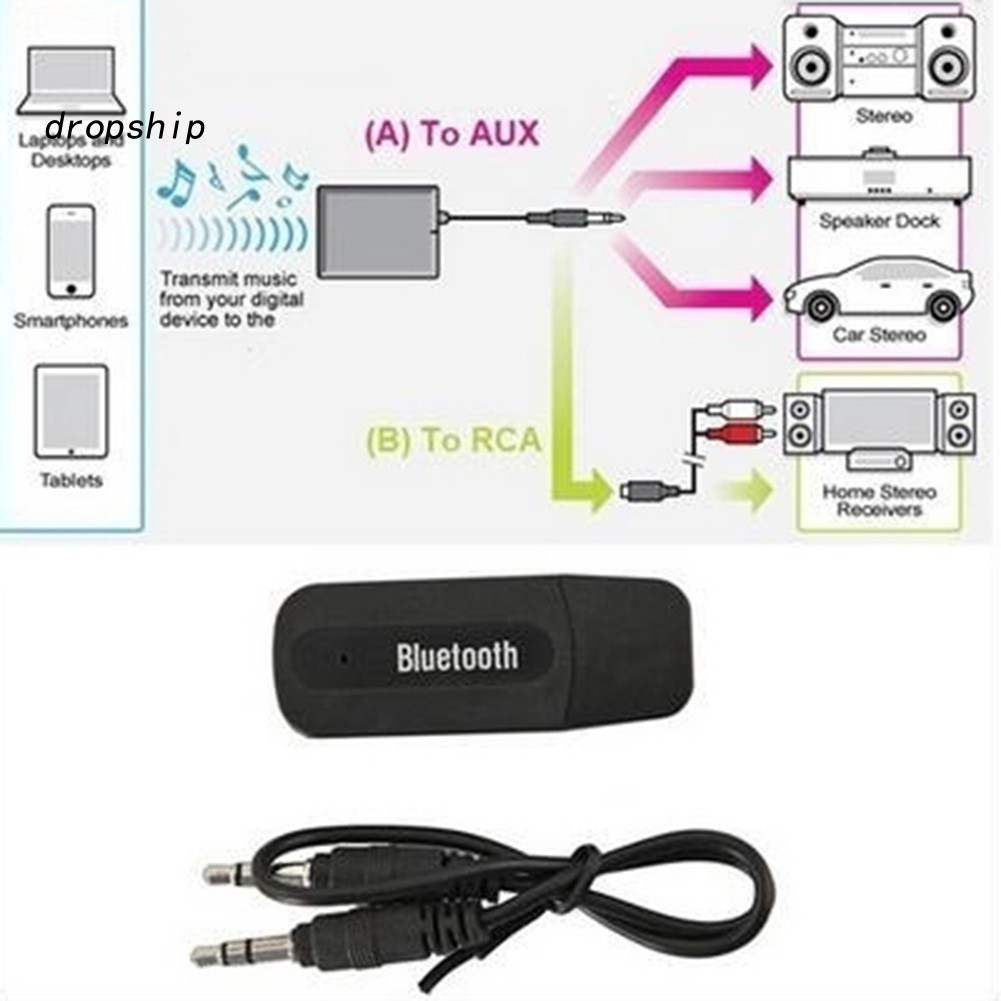 USB nhận tín hiệu bluetooth kết nối âm thanh DP 3.5mm AUX cho dàn loa xe hơi/máy tính