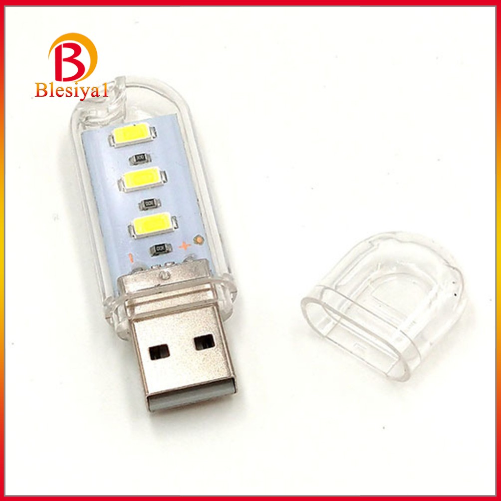 Đèn Led Usb Mini Bỏ Túi 3 Bóng 5v Màu Trắng