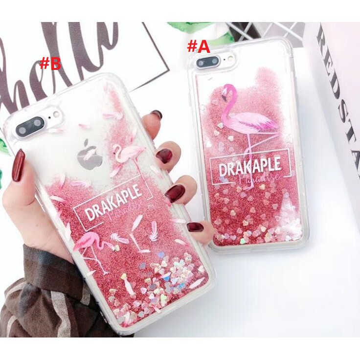 Apple iPhone 5S 6S 7 8 Plus XS Max XR Quicksand Flamingo Pink Soft Phone Cases Readystock