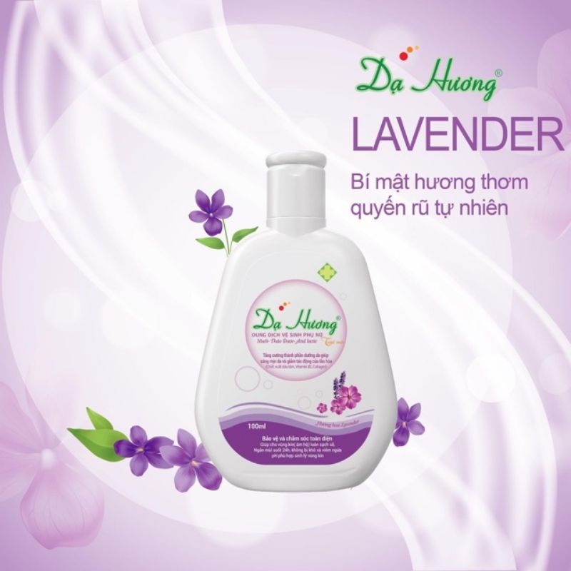 DUNG DỊCH VỆ SINH PHỤ NỮ DẠ HƯƠNG (Trà xanh, Nha đam, Lavender)