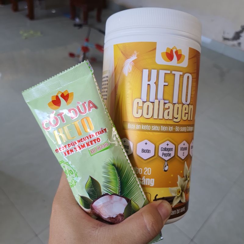 Sữa lắc keto tặng kèm cốt dừa keto
