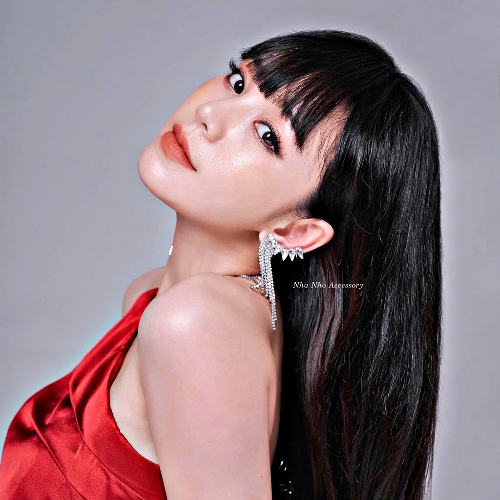 Khuyên Vành Tai Đá Hình Cánh Tua Rua Ấn Tượng NHÀ NHỎ 1457