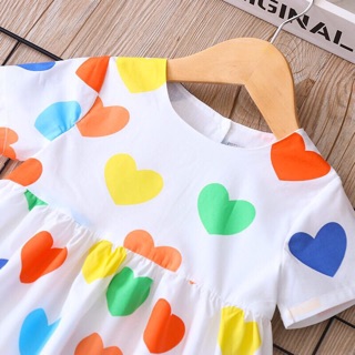 Đầm trái tim nhiều màu