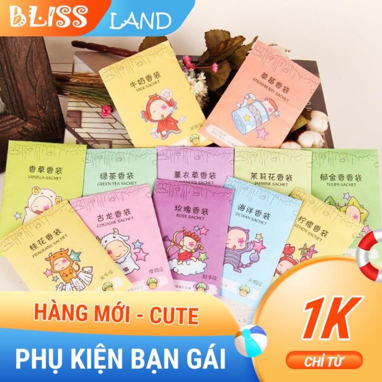 Túi Thơm Mini 12 Cung Hoàng Đạo Chống Mốc Để Tủ Quần Áo, Giày Dép (Mẫu Ngẫu Nhiên) 1k #1k BlissLand