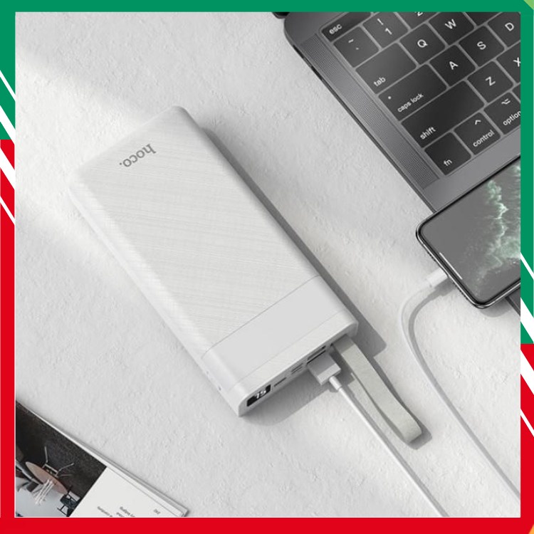 🚀CHÍNH HÃNG🚀Pin/Sạc Dự Phòng HOCO J73 30000 Mah-2 Cổng Sạc-Tích Hợp Đèn Led Và Phần Trăm Pin Bảo Hành 6 Tháng