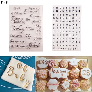 Khuôn nhấn hình chữ cái và nhiều mẫu họa tiết tùy chọn trang trí bánh tiện dụng