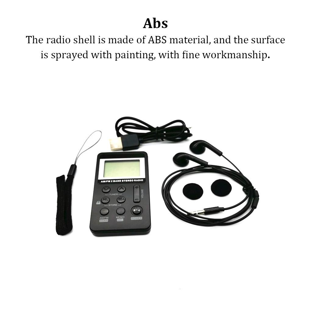 Bộ Radio Mini AU Điều Chỉnh Âm Lượng Bỏ Túi Kèm Pin Sạc Tiện Dụng