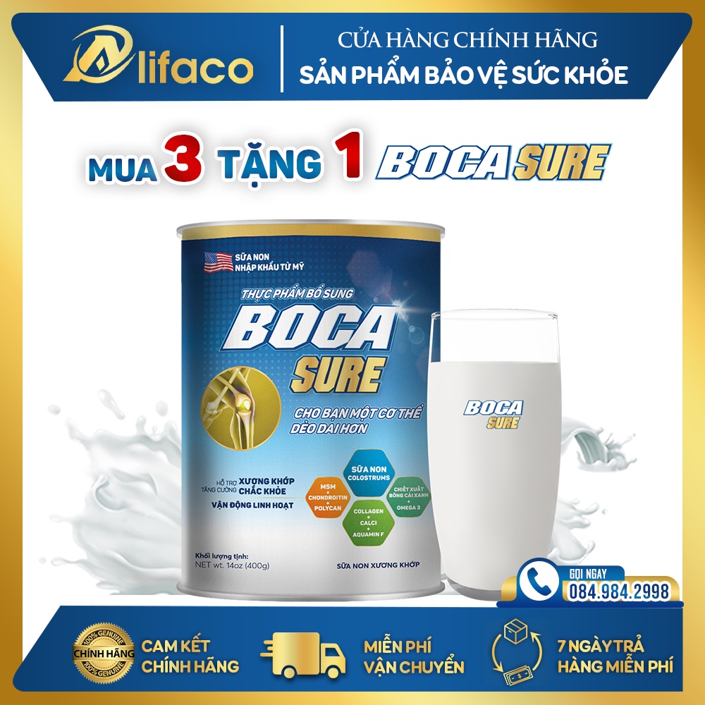 Mua 3 tặng 1 BOCA SURE hỗ trợ xương khớp ALIFACO Sữa Non sữa non nhập khẩu