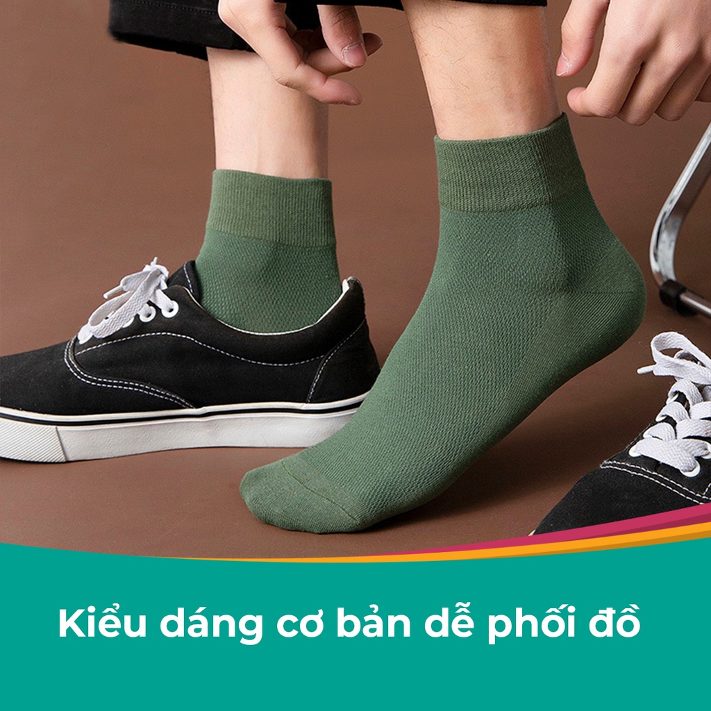 Tất nữ cổ ngắn nhiều màu chất cotton mềm mịn, co giãn 4 chiều phong cách Hàn Quốc TC30 - Vớ BÔNG Cài Tóc