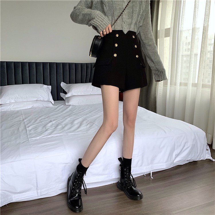 Quần giả váy nữ có túi 2 bên 6 khuy chất liệu tuyết mưa bigsize 40 - 75kg