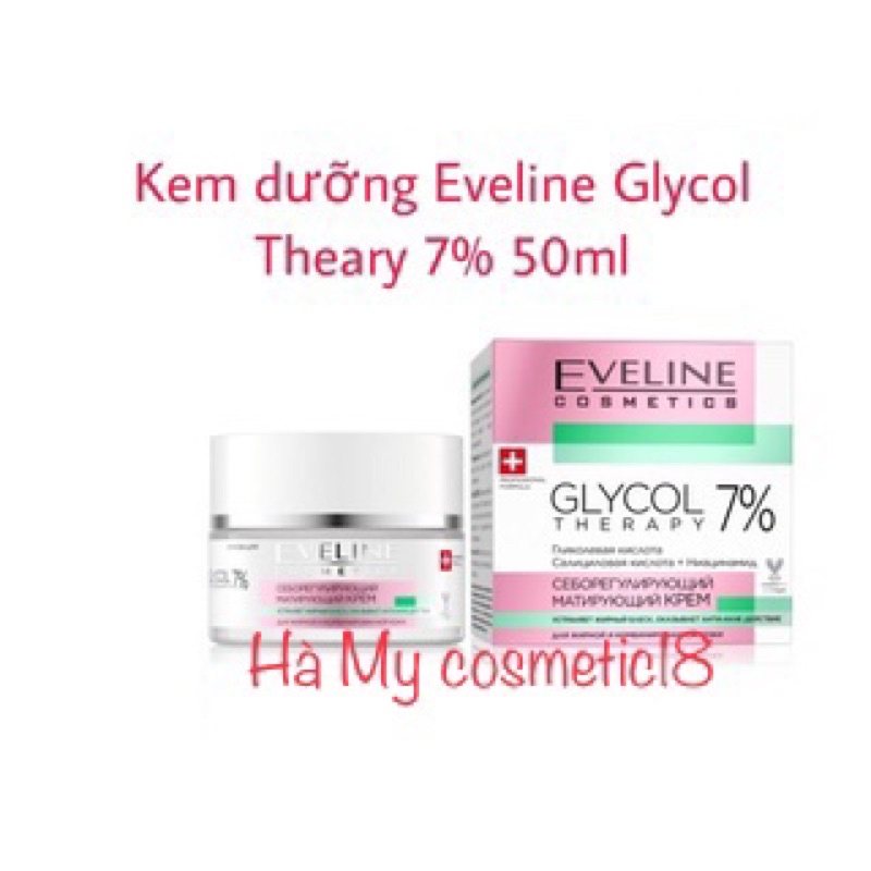 Kem dưỡng Eveline Glycol Therapy 7% ngừa mụn, mờ thâm