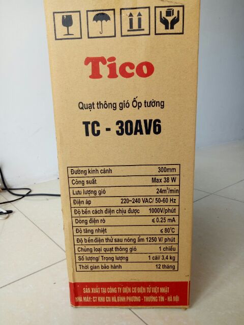 Quạt thông gió ốp tường TICO TC-30AV6