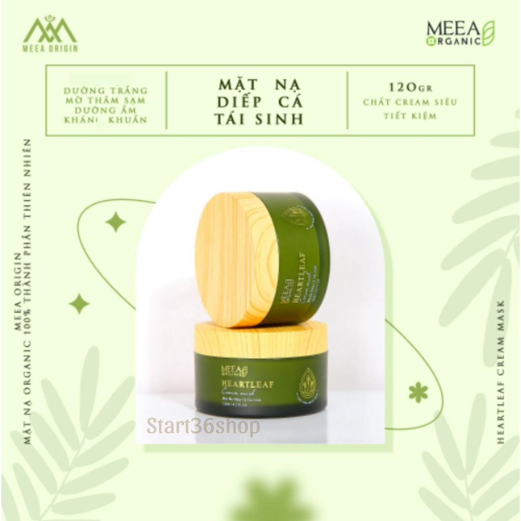 Mặt nạ dưỡng da start36 mặt nạ diếp cá tái sinh Meea Organic dưỡng trắng mờ thâm nám giảm mụn phục hồi da toàn diện 120g | WebRaoVat - webraovat.net.vn