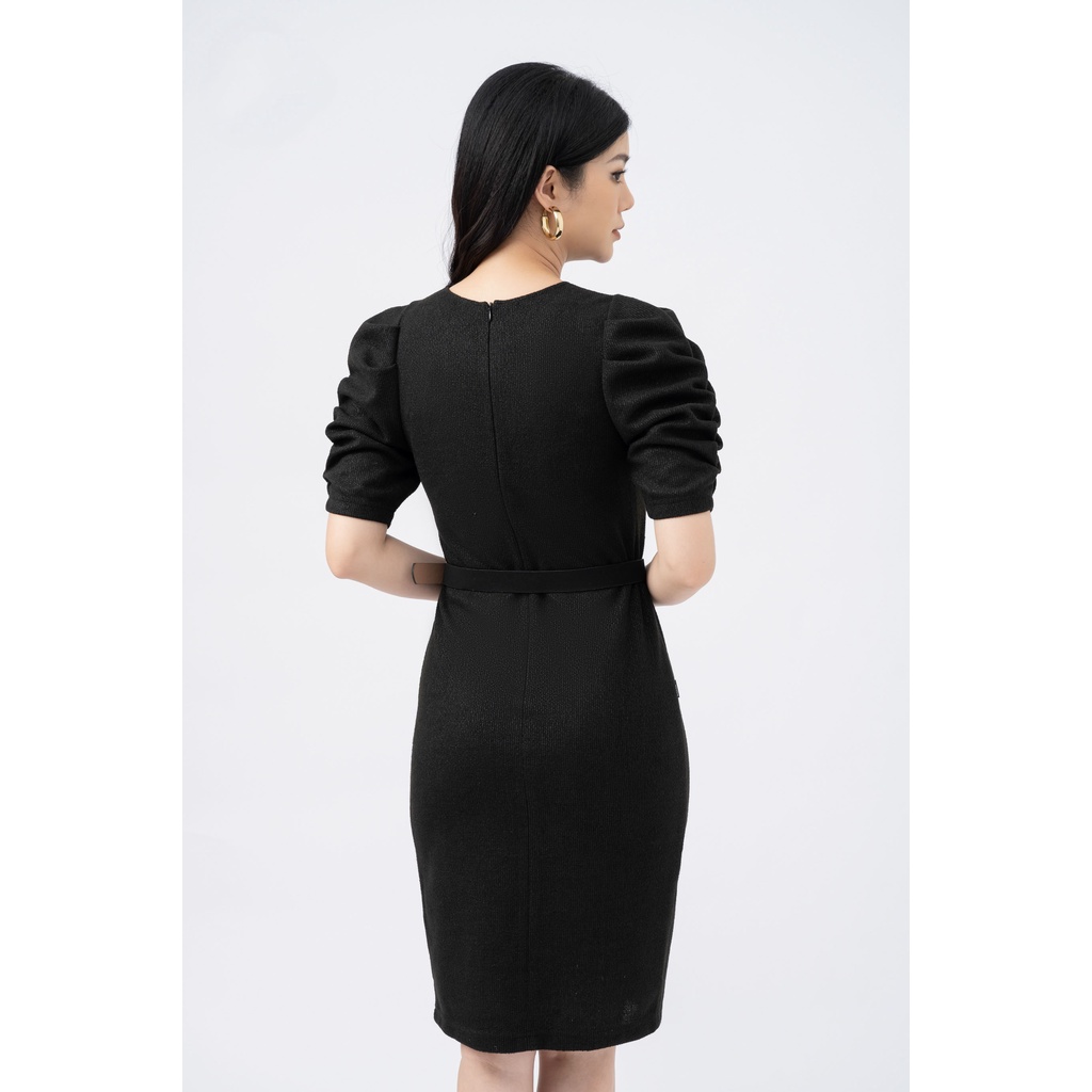 Đầm cotton nữ Fiona cổ tròn tay bồng F421234