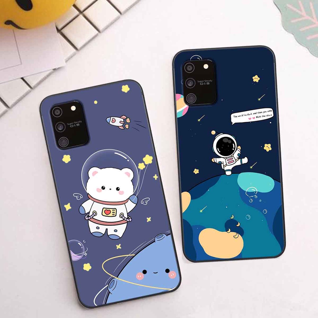 Ốp Samsung S10 Lite in hình vũ trụ, phi hành gia bầu trời cute dễ thương
