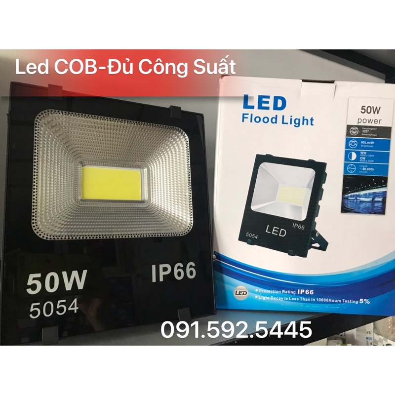 Đèn Pha Led 200w, 100w, 50w IP66 COB 5054 Siêu Sáng Siêu Chống Nước (Đủ Công Suất)