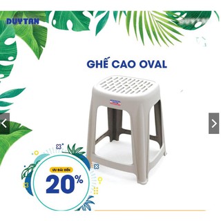 combo 2 ghế nhựa cao oval Duy Tân