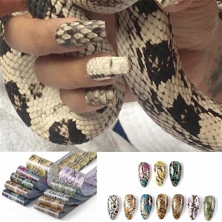 Set foil da rắn 10 mẫu trang trí móng