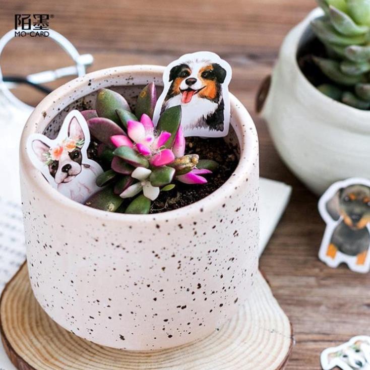 Bộ 45 miếng dán hình cún cưng trang trí DIY độc đáo E84