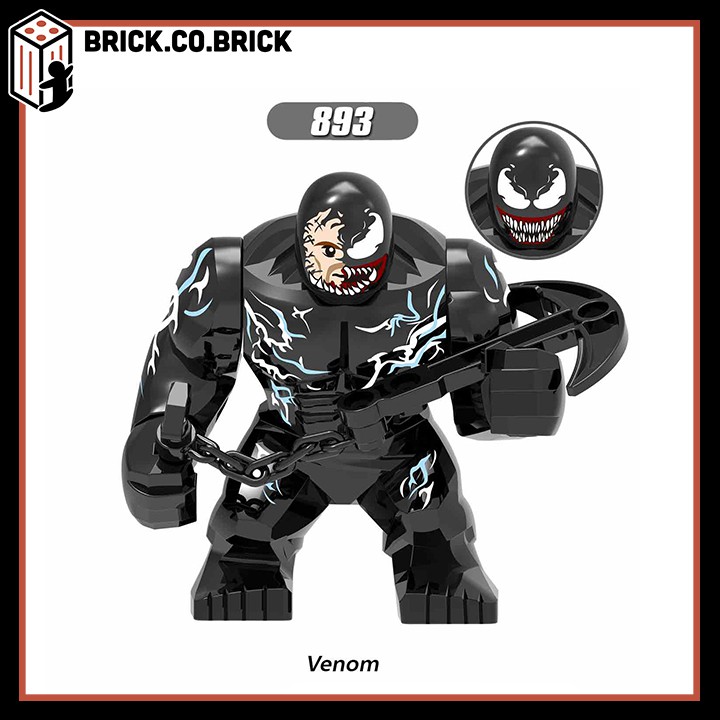 Lego Quái Vật Bigfig Marvel Lắp ráp Siêu anh hùng phản diện Mô hình Super Hero Anti Venom Kilowog Riot X891