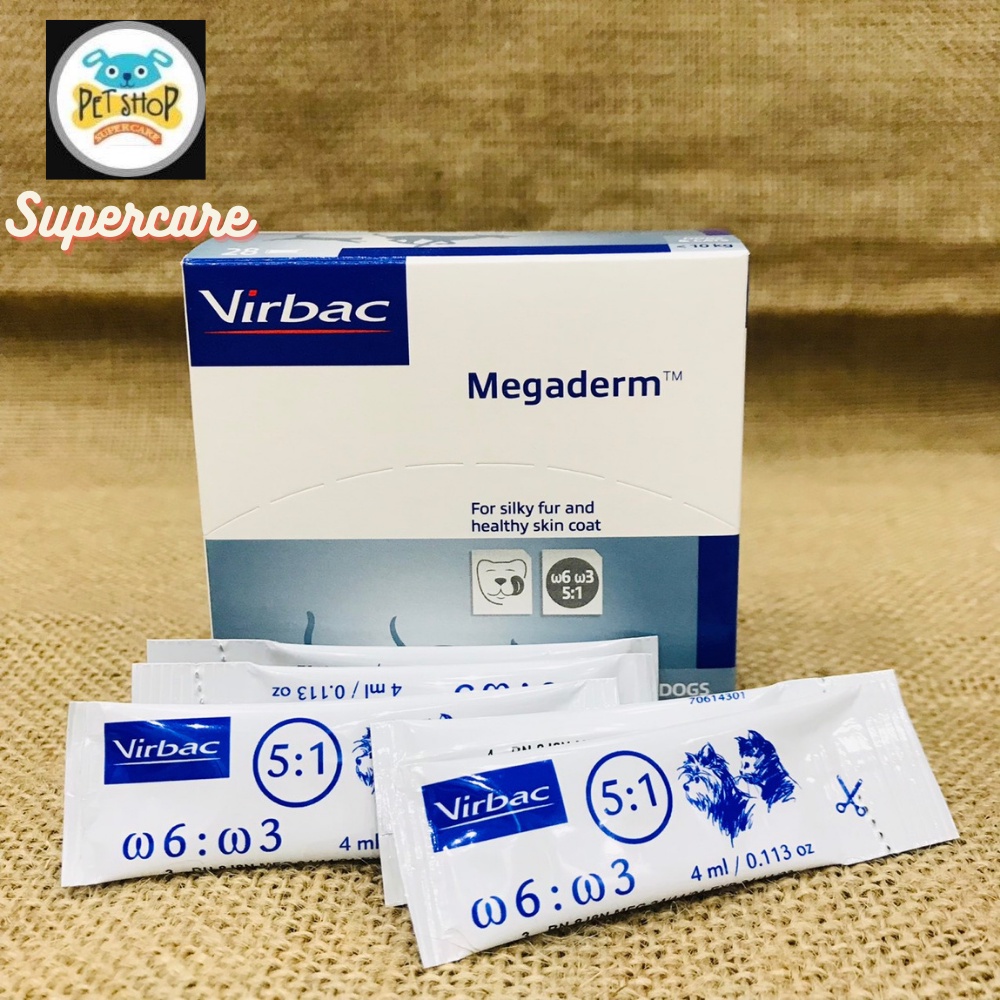 MEGADERM Virbac ( 1 tuyp ) - Gel Dinh Dưỡng Giúp Mượt Lông & Chống Viêm Da, Ngứa Da