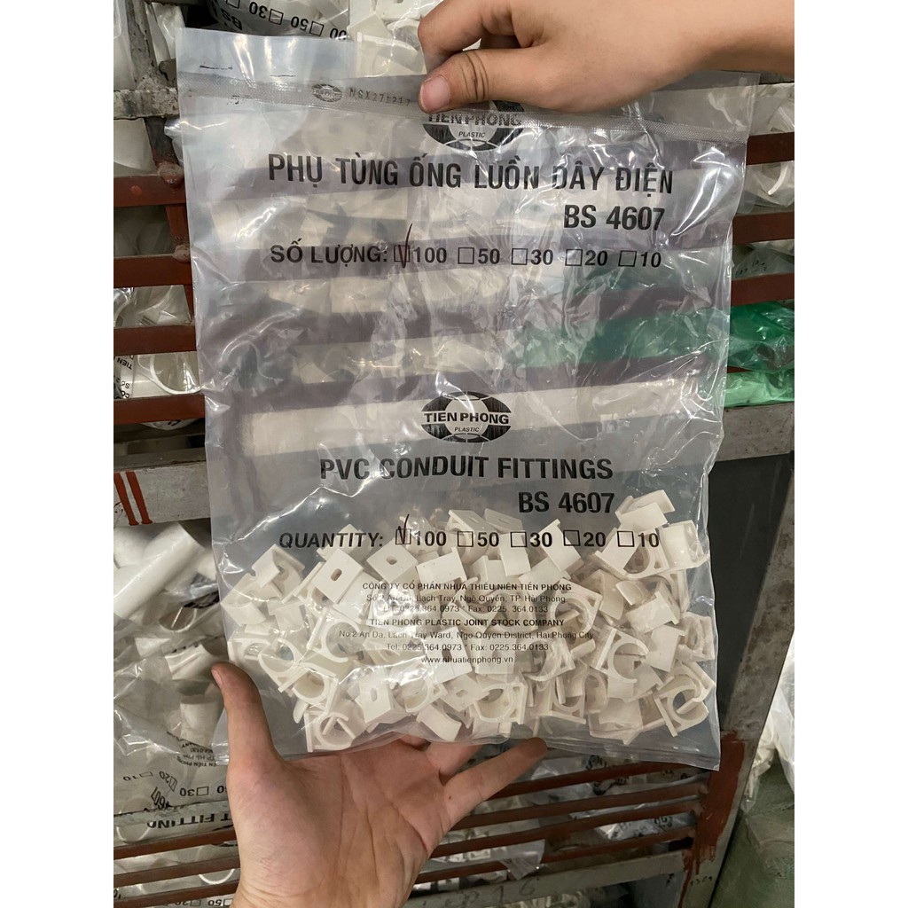 Kẹp ống gen ống luồn dây điện 16 20 25 Hàng Chính Hãng