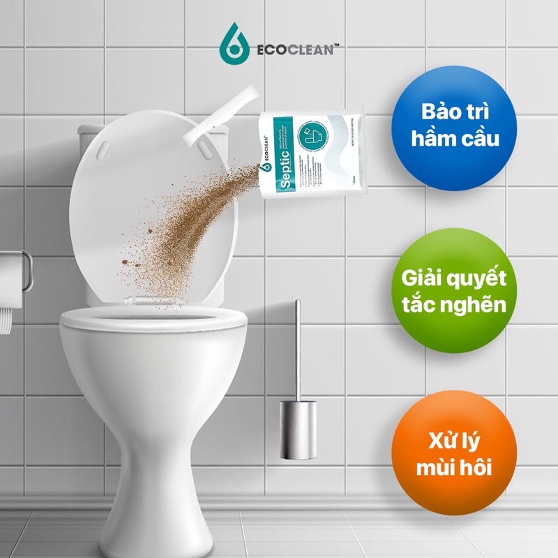 Combo: 02 gói Septic - Xử lý bồn cầu hiệu quả!