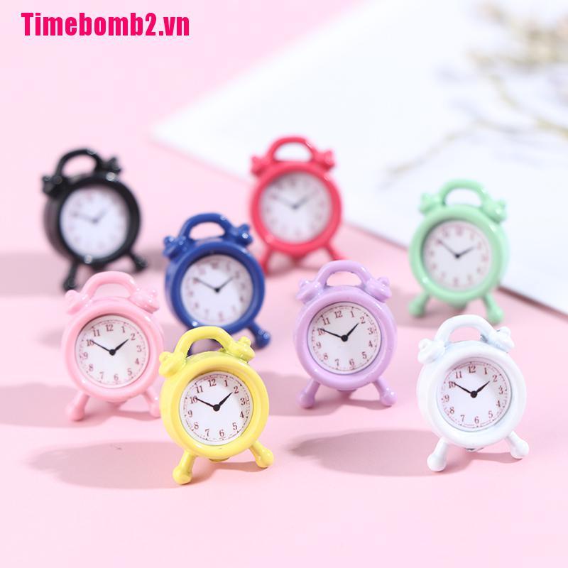 Đồng Hồ Báo Thức Mini Bằng Kim Loại Cho Búp Bê