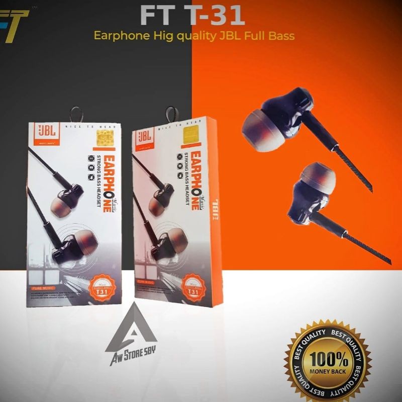 Tai Nghe Jbl Super Bass Màu Đen Series T-31 | BigBuy360 - bigbuy360.vn