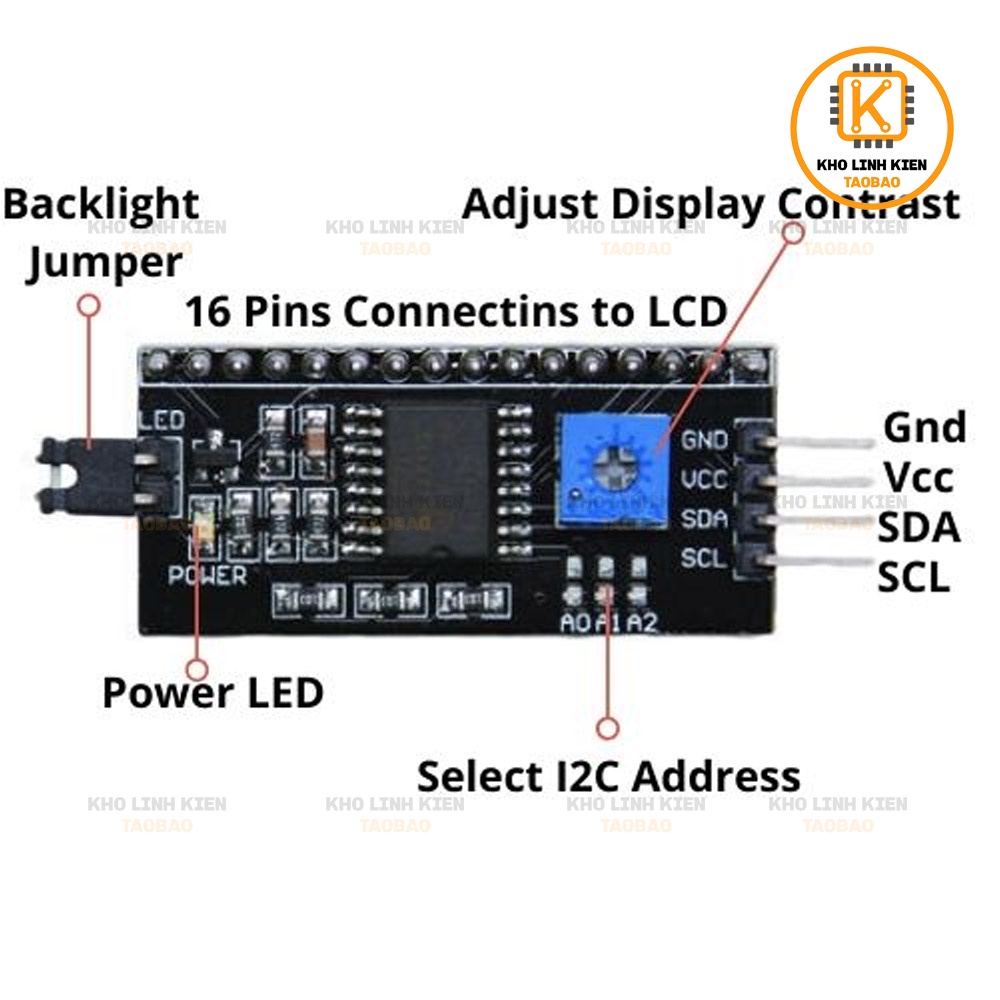 Module Chuyển Đổi I2C cho LCD1602