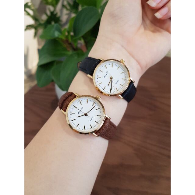 Đồng hồ nam, nữ dây da Halei Platium thời thượng phong cách sang trọng | BigBuy360 - bigbuy360.vn