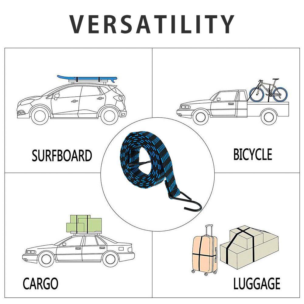Augustine Dây Cao Su Buộc Hành Lý Co Giãn Chịu Được Sức Nặng Có Móc Gắn Hành Lý / Xe Máy / Xe Hơi